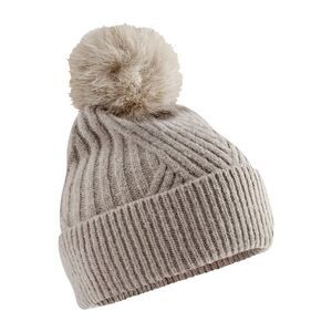 Beechfield Womens/Ladies Snow Luxe Beanie / Natural Stone